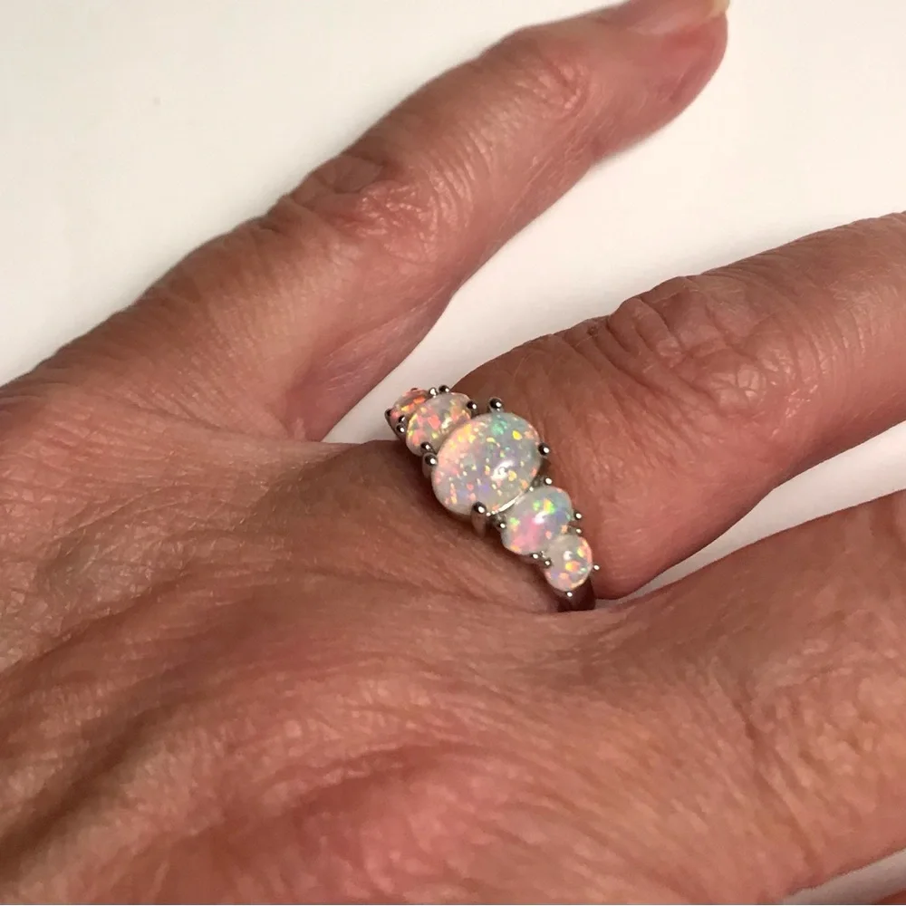 Opal 925 Sterling Silver Ring - Picture 9 of 9